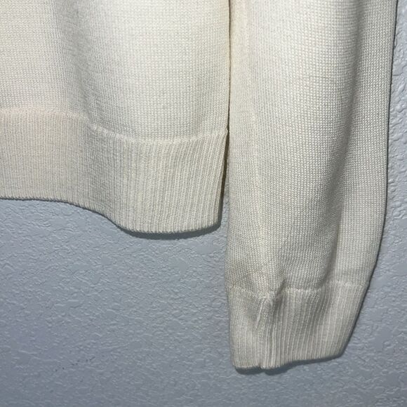 NWT ALTUZARRA Hermione Embroidered Merino Wool Sweater, Off-White XS - Picture 7 of 15